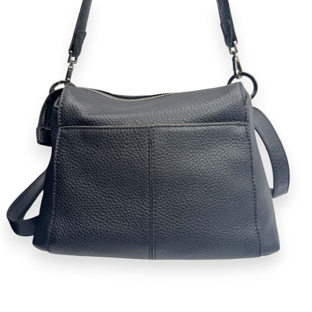 Hammitt Bryant Medium Black Gunmetal Leather Crossbody Shoulder Bag - Picture 4 of 16